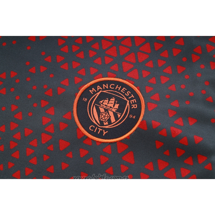 Chandal del Manchester City Manga Corta 2023-2024 Rojo - Pantalon Corto